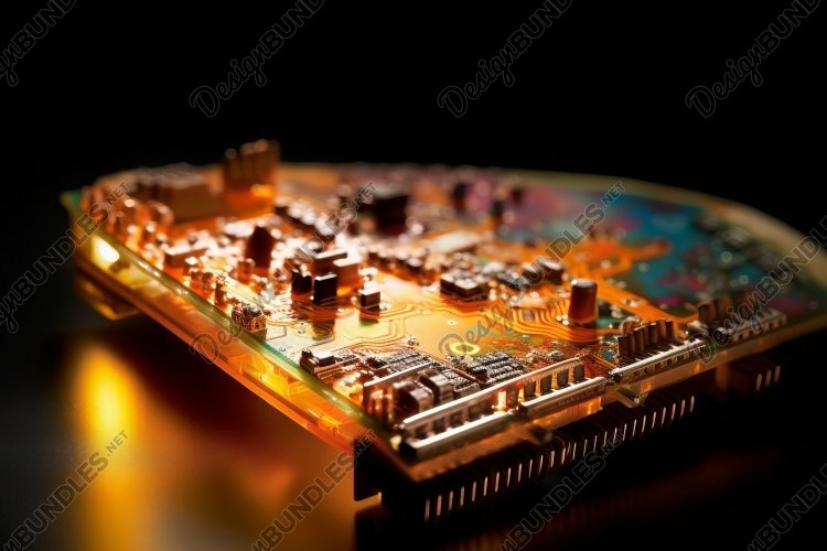 Central computer processor. PC microchip example image 1