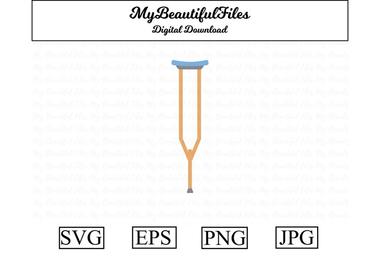 crutches SVG - Cute medical SVG, EPS, PNG and JPG example image 1