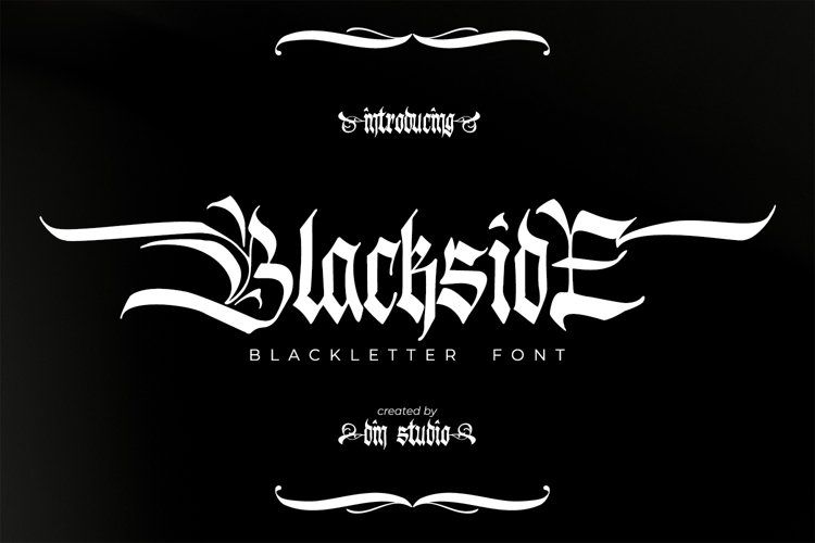 Blackside-Blackletter Font example image 1