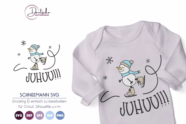 Schneemann SVG | Eislaufen