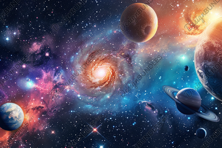 Planets and Space Background Wallpaper