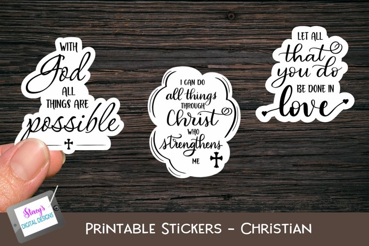 Printable Stickers Christian Bible Verses PNG (1189068) Stickers