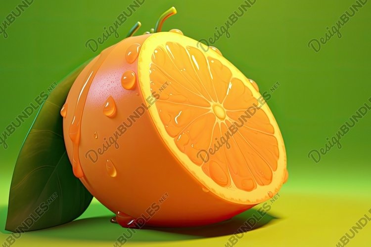 3D Orange Background example image 1