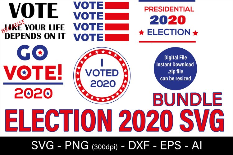 Elections Day SVG, Presidential Election 2020 Sublimation example image 1