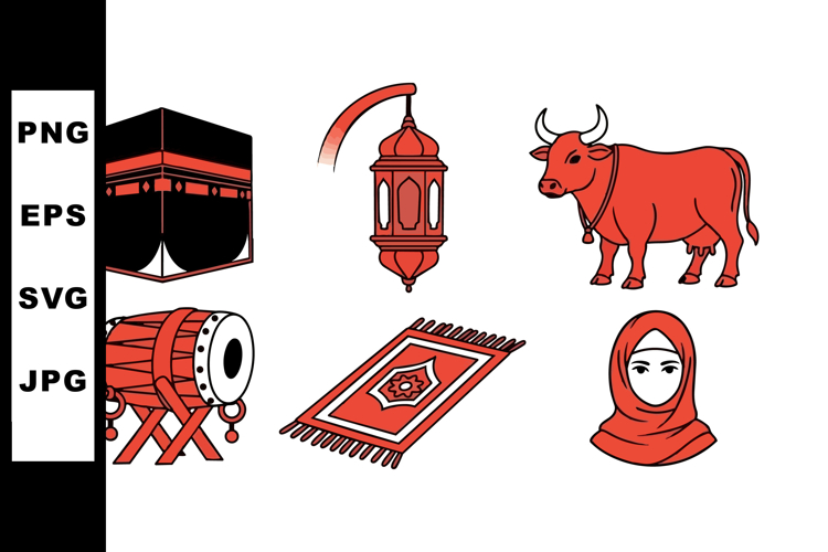 Islamic Festival Svg Icon Set For Eid And Ramadan