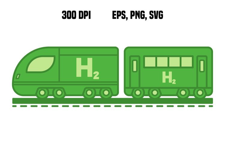 Green Hydrogen Train Icon example image 1
