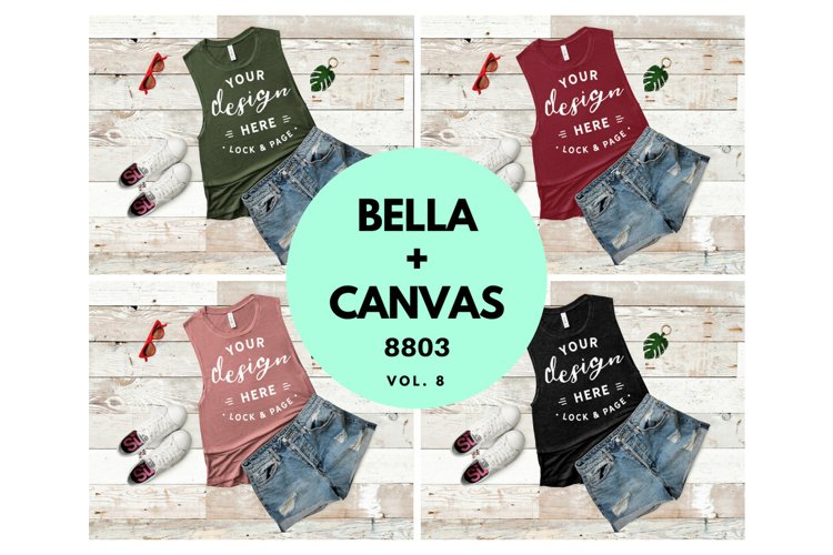 Feminine Tank Top Mockup Bundle Bella Canvas 8803 Vol. 8