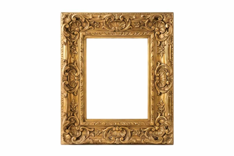 Gold Picture Frame PNG