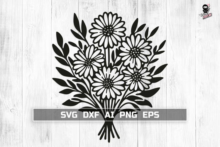 Dandelions SVG, Flowers Bouquet Cut File example image 1
