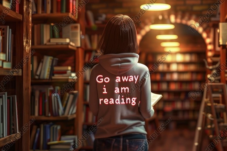 Go Away I am Reading Background Wallpaper example image 1