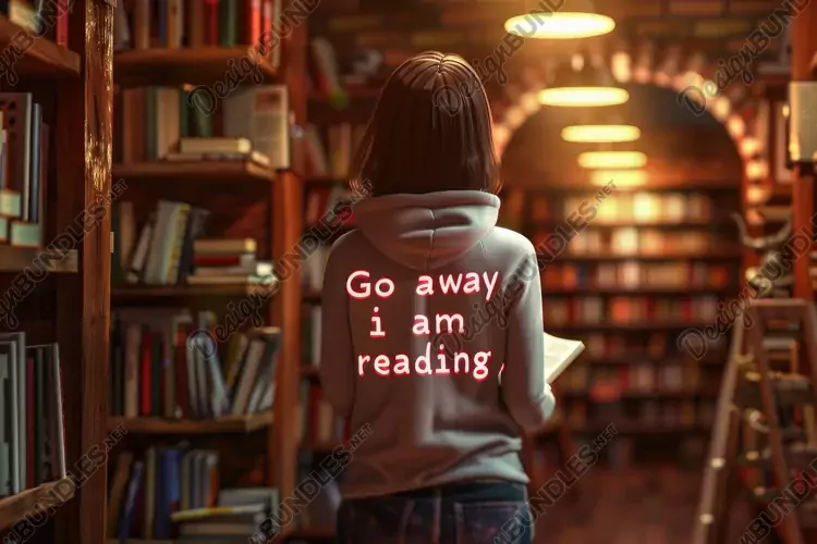 Go Away I am Reading Background Wallpaper