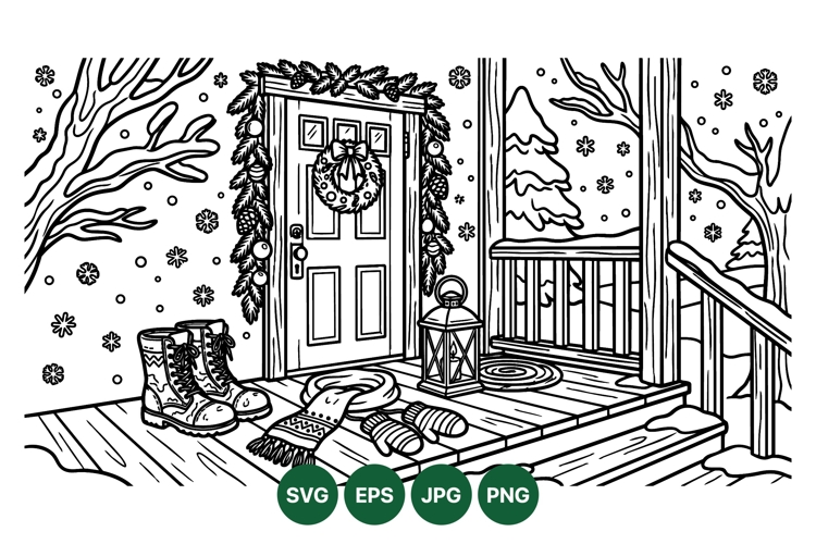 Christmas Wreath Clipart Image 19