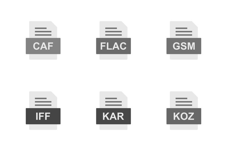 Set Of File Formats Icons (452400)