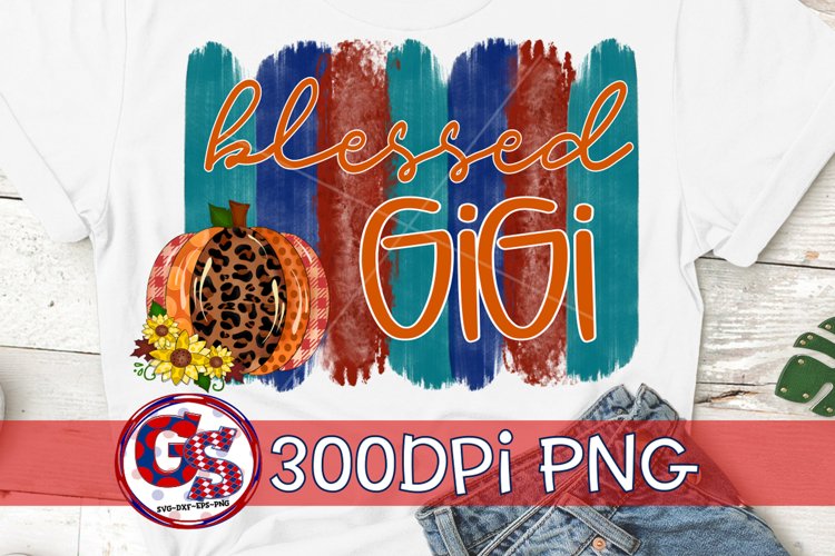 Blessed Gigi PNG for Sublimation | Fall PNG Autumn PNG example image 1