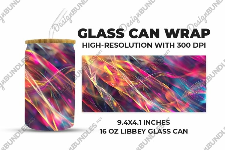Colorful Lights Glass Can Wrap example image 1