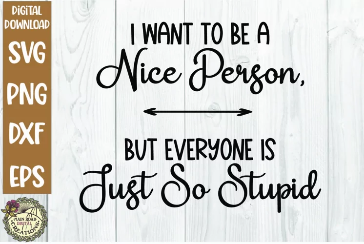 Funny-Sarcastic Nice Person SVG-Everyone is just so stupid