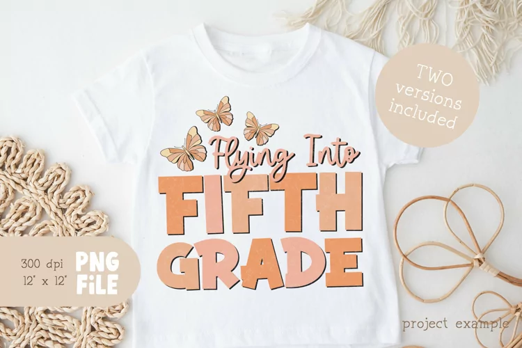 Fifth Grade Png | Back to School 5th Grade Level Sublimation