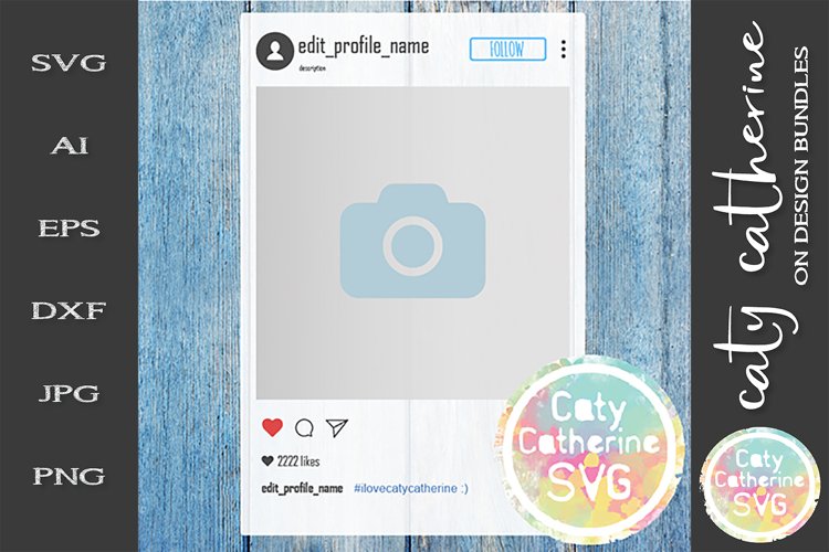 Social Media Editable Frame SVG Wedding Birthday Party example image 1