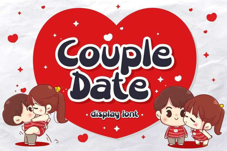 Couple Date Display Font example image 1