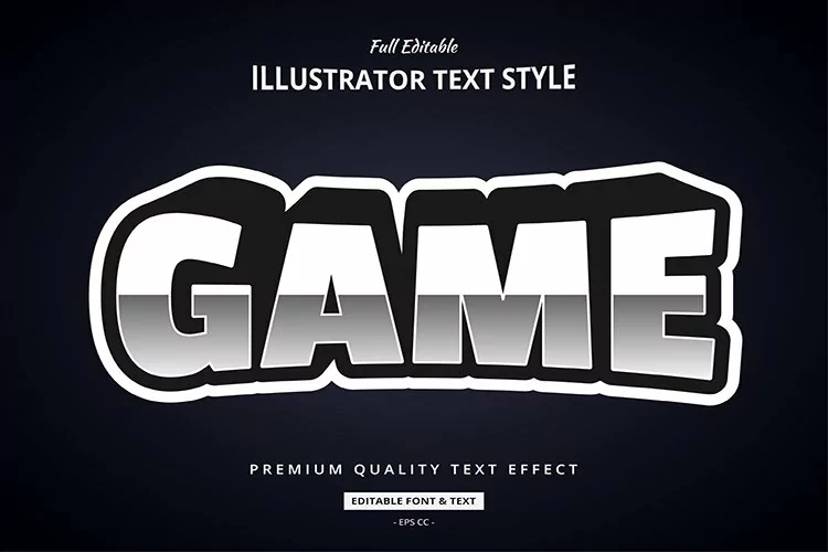 Esport Game Illustrator Text Style Effect