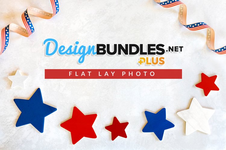 Stars & Stripes Patriotic Flat Lay Photo example image 1