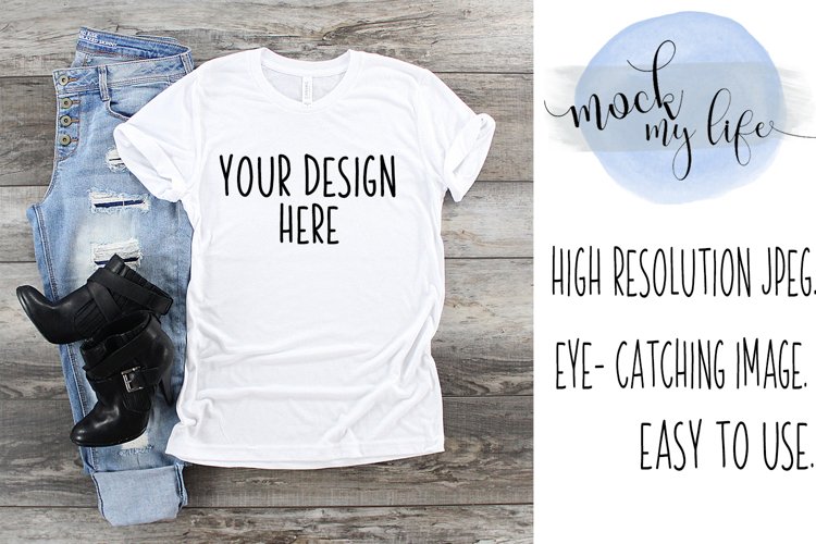 White Tshirt Mockup Image 7