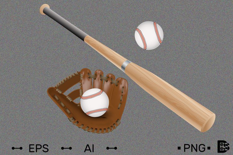 Baseball logo template. Realistic Vector illustration.