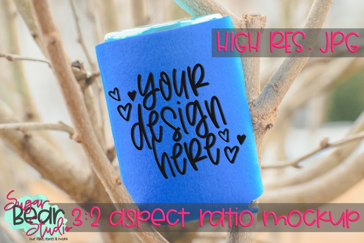 Blue Can Holder in Tree Mockup example image 1