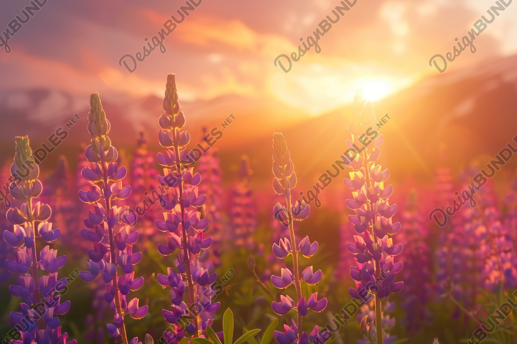 Lupine Background Wallpaper