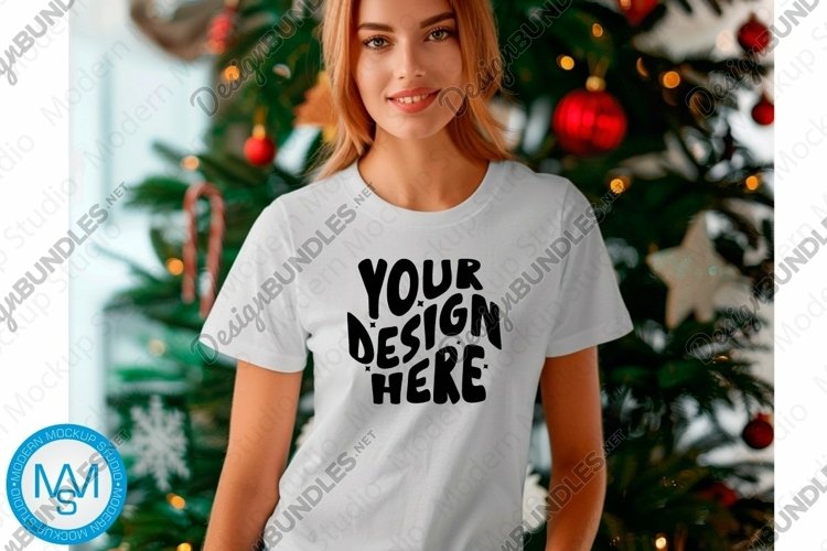 White Tshirt Mockup Image 16
