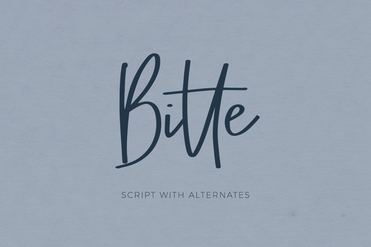 Bitte Handwriting Script Font example image 1