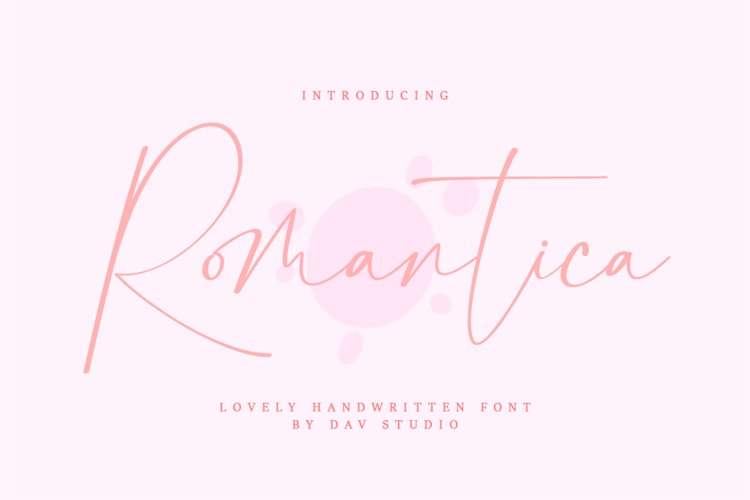 Romantica - Lovely Handwritten Font example image 1