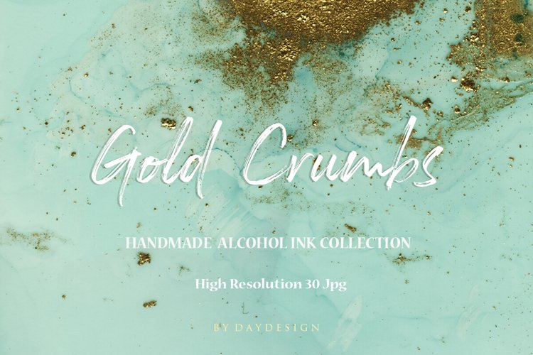 Turquoise Gold Crumbs Backgrounds example image 1