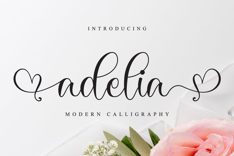 Adelia // Lovely Script Font example image 1
