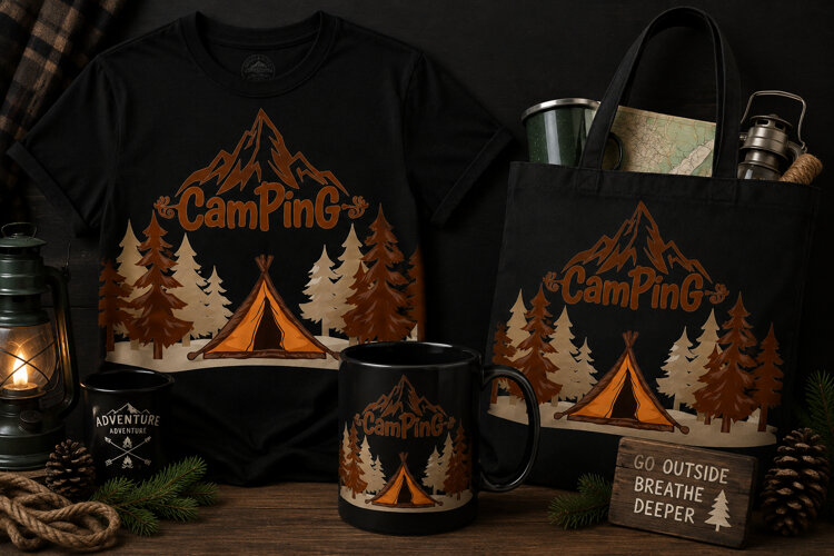 Camping PNG, Mountain Tent Outdoor Adventure Design example image 1