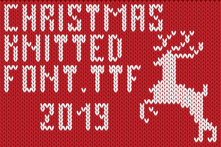 Christmas Knitted Font Ol example image 1