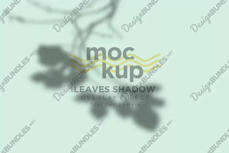 Leaves Shadow Overlay Effect Mockup