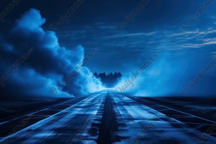 Motion Blurred Racetrack Night Scene Background Wallpaper example image 1