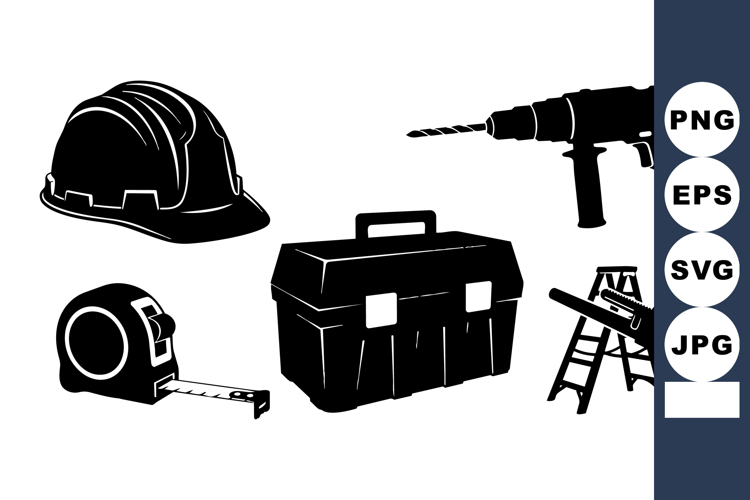 Construction Tool Vector Clipart Set For DIY Projects
