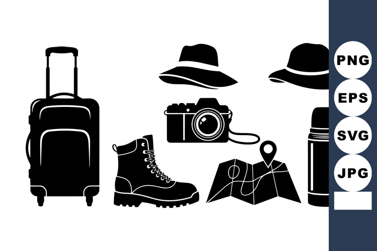 Travel Vector Icons Bundle For Adventure Designs