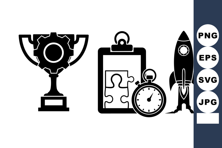 Business Success Icon Bundle for Startup Projects