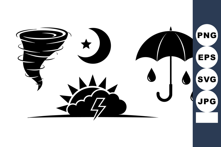Vector Weather Icon Set For Seasonal Designs