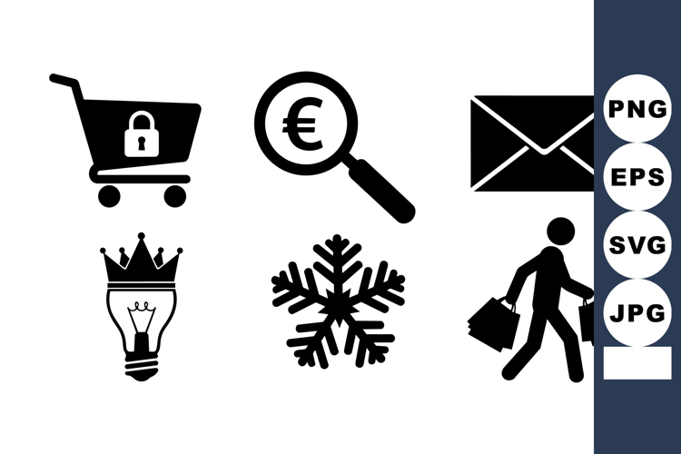 Business and Shopping Icons Svg Bundle
