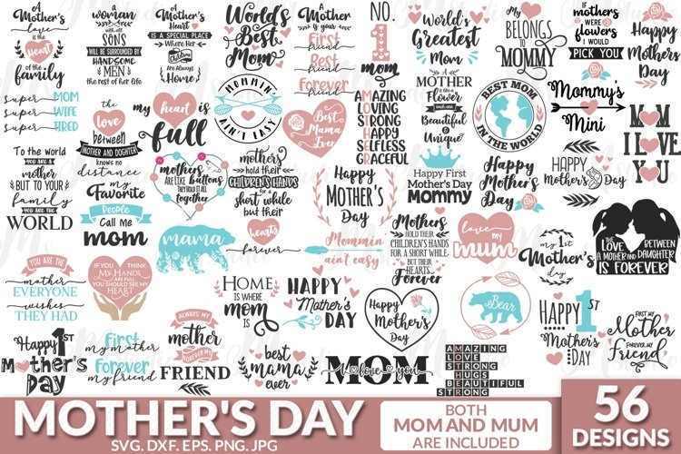 Mothers day Mega SVG Bundle example image 1