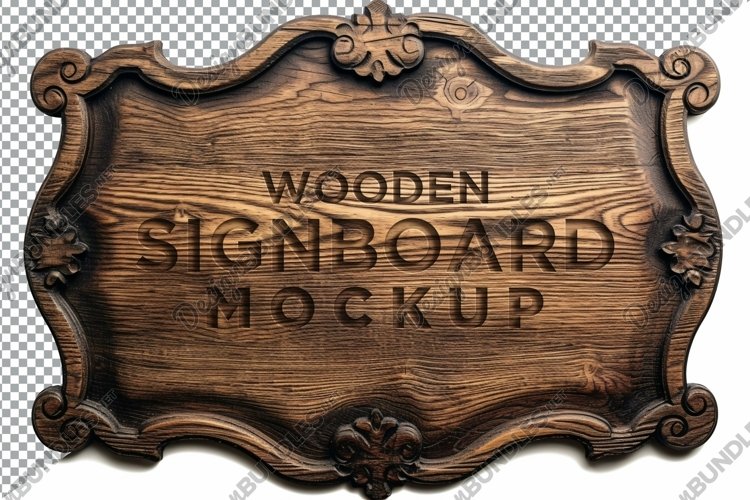 Vintage Wooden Signage Mockup Template