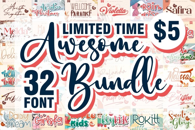 BIG BUNDLE - Awesome Font Collection for your needs example image 1