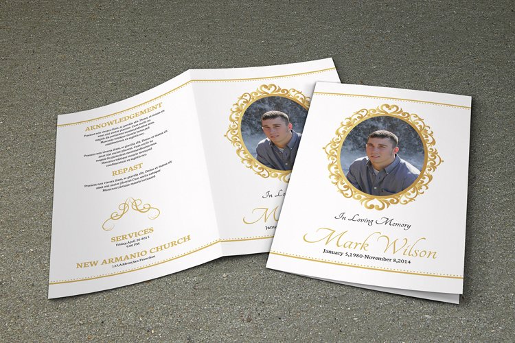 Funeral Program Template (411393)