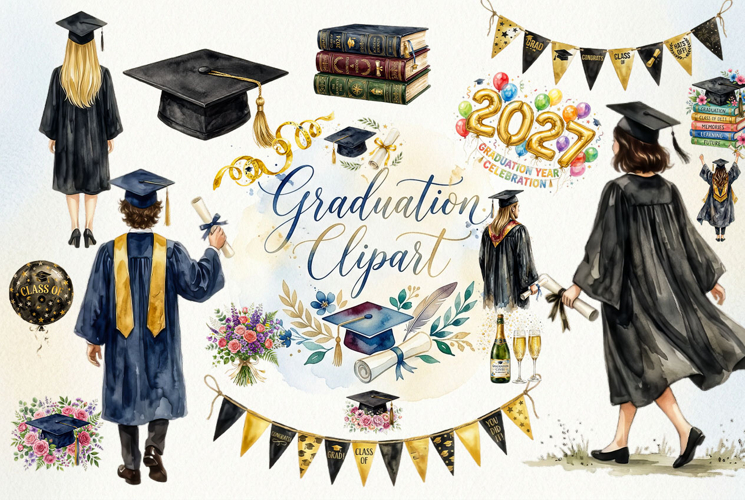 Graduation Clipart Collection PNGs