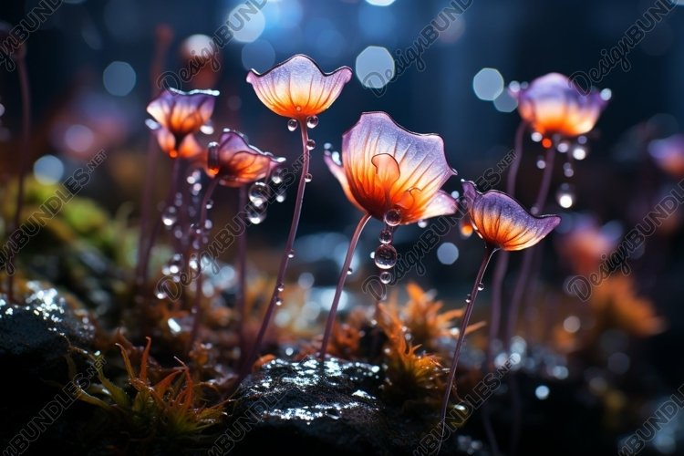 Sea Anemone Glowing Underwater Scene example image 1