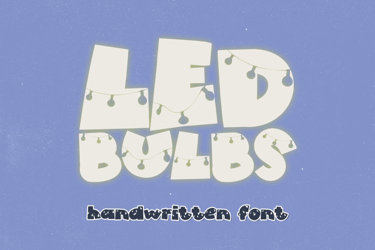 LED Bulbs - A Dangled Handwritten Display Font example image 1